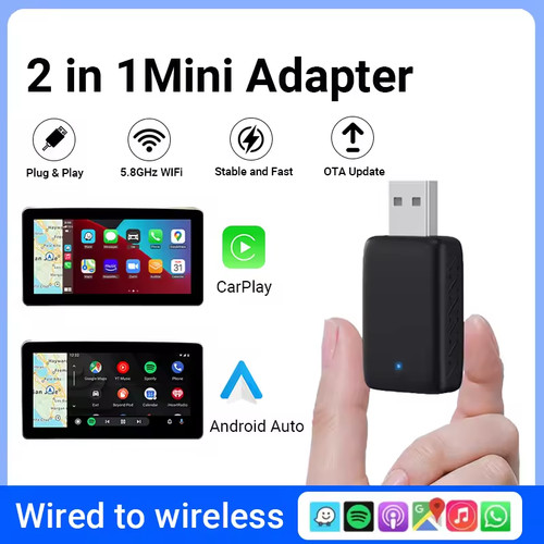 2in1 wireless carplay adapter - carplay,